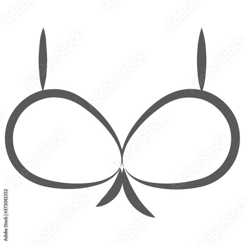 
A female undergarment cloth, brassiere icon 
