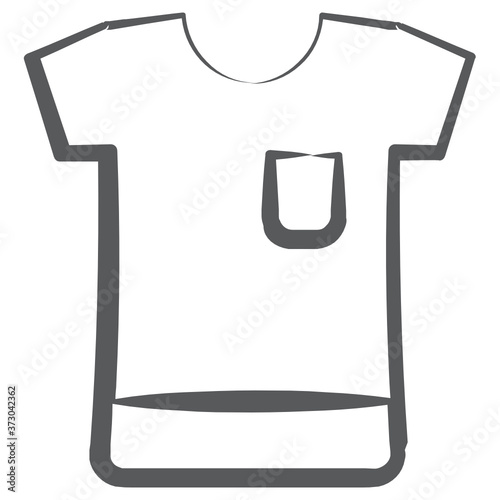 
An icon design of casual shirt in brush stroke style
