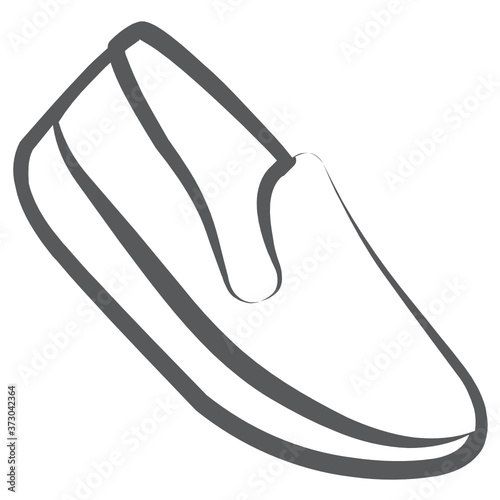 
Casual shoe icon, line vector design.
