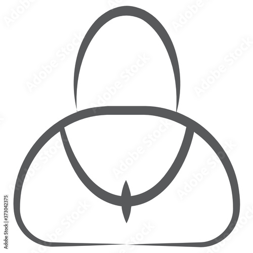 


A small bag with strip, clutch icon in line vector
