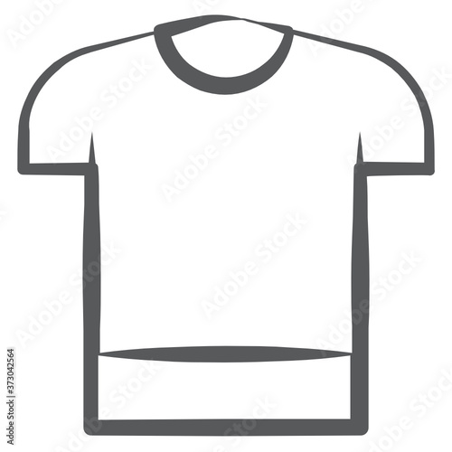 
A linear vector design of ladies shirt icon
