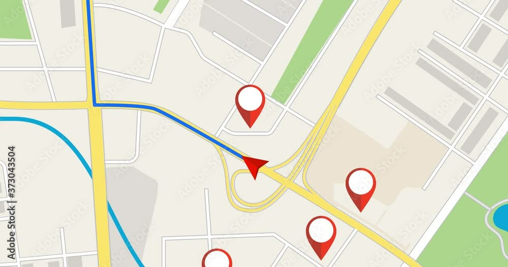 Vidéo Stock GPS Tracking. GPS navigation concept. Arrow moving forward