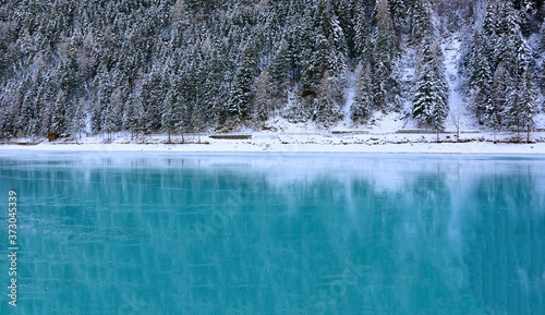 the lake frozen by the great cold