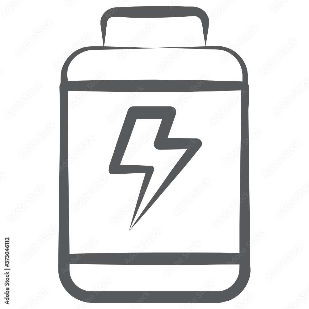 
Battery charging concept icon in linear vector 
