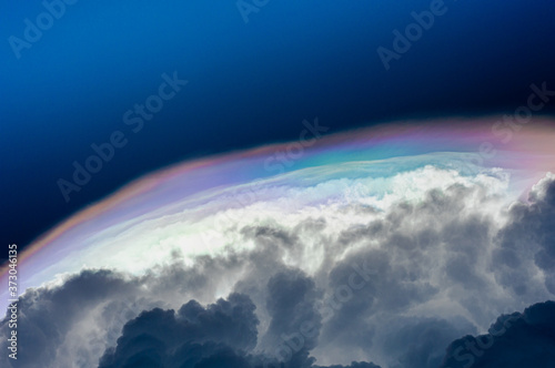 Iridescent clouds in the sky photo