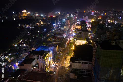 Wallpaper Mural Aerial view to Otres Beach with many hotels and resorts, Sihanoukville, Cambodia Torontodigital.ca