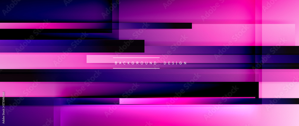 Fototapeta premium Dynamic lines on fluid color gradient. Trendy geometric abstract background for your text, logo or graphics