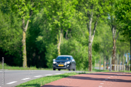 Empty Bicycle Path At Diemen The Netherlands 17 May 2020