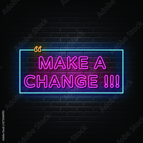 Make a change neon text  neon style