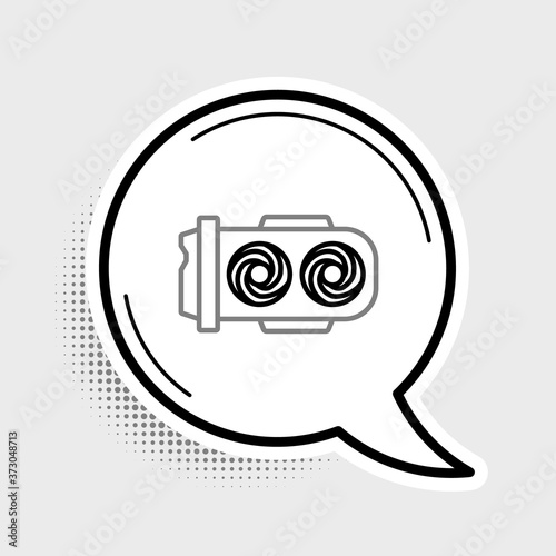 Line Mining farm icon isolated on grey background. Cryptocurrency mining, blockchain technology, digital money market, cryptocoin wallet. Colorful outline concept. Vector.