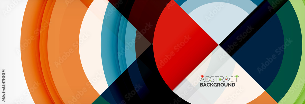 Round shapes, triangles and circles. Modern abstract background Round shapes, triangles and circles. Modern abstract background