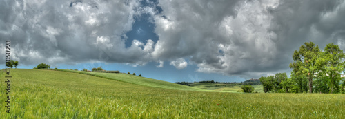  beau paysage de colline en  Toscane en Italie au printemps