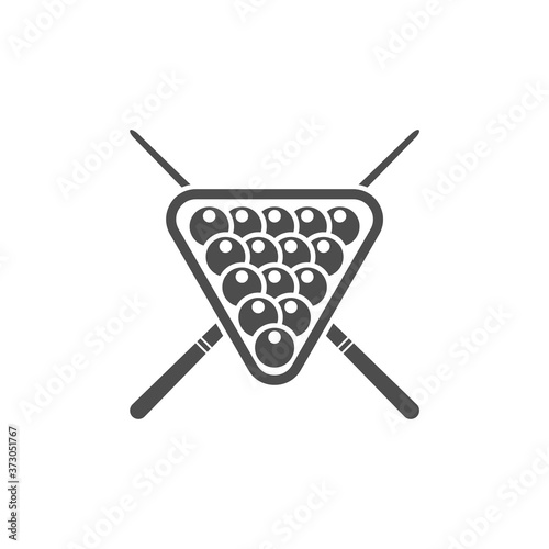 Billiards logo design vector. Sport labels for poolroom. Billiards club logo template.