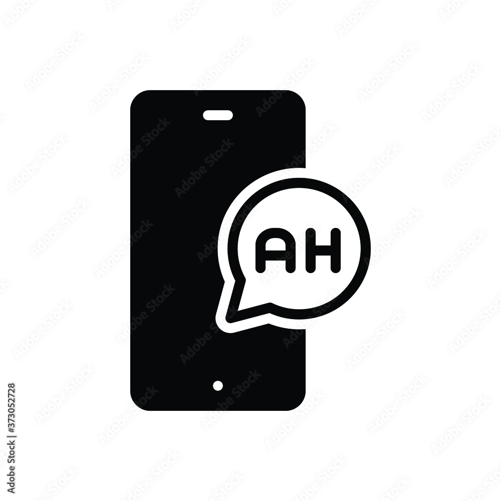 Black solid icon for ah hello Black solid icon for ah hello