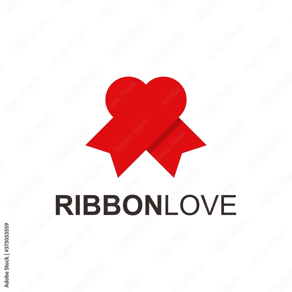 ribbon love logo company template ribbon love logo company template