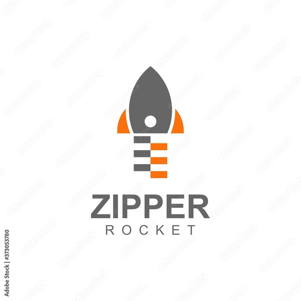 zipper rocket logo company template zipper rocket logo company template