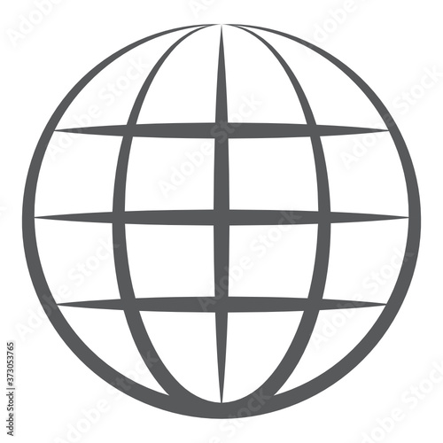  Editable vector design of globe icon 