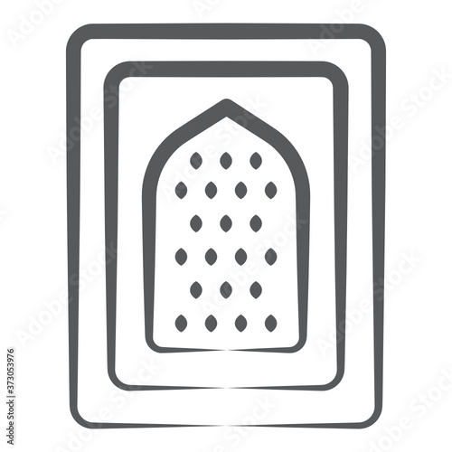 
A prayer mat icon in line vector design 
