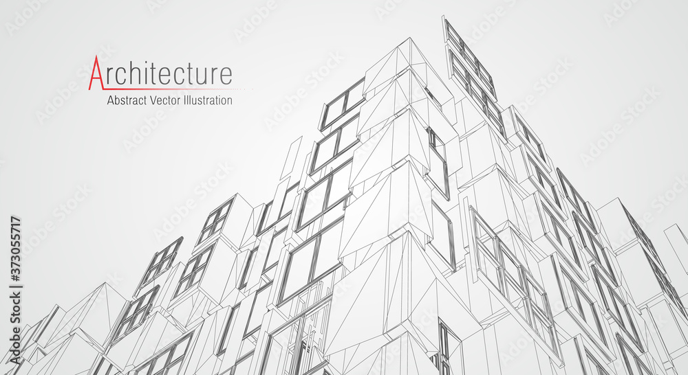 Hand drawing building Royalty Free Vector Image