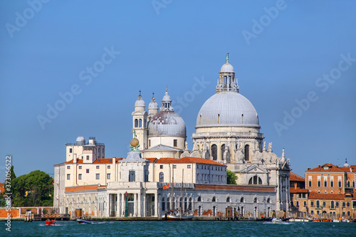 Basilica di Santa Maria della Salute on Punta della Dogana in Venice, Italy