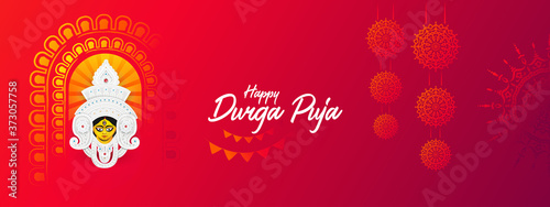 Happy Durga Puja Festival Banner Background