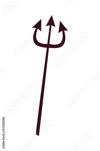 Halloween devil trident vector design