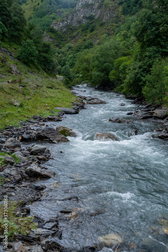 The mountain river Argun in Upper Khevsureti, Georgia
