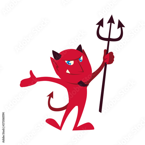 Halloween devil cartoon vector design
