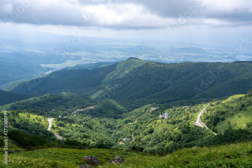 Fototapeta Naklejka Na Ścianę i Meble -  夏の車山山頂からの眺望