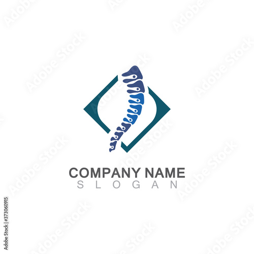 Spine chiropractic Care logo designs concept  Backbone Logo template