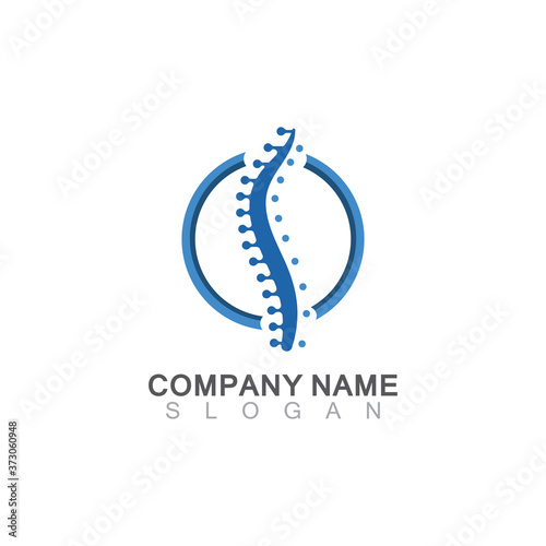 Spine chiropractic Care logo designs concept, Backbone Logo template