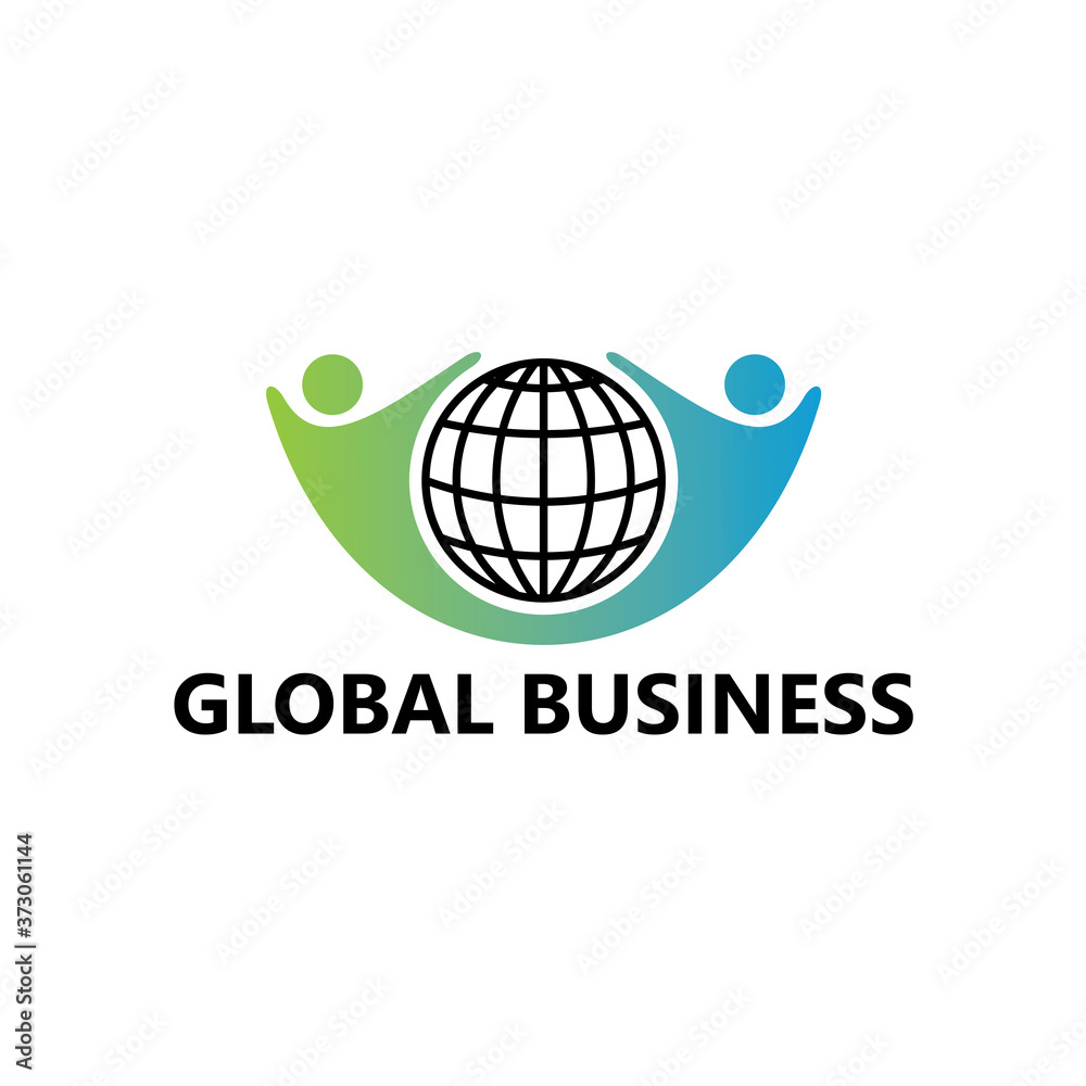 Global Business Logo Template Design Vector