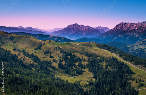 fantastic view in the Alps Austrian mountain panorama