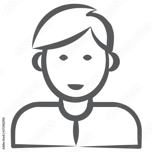 
Male human avatar line icon

