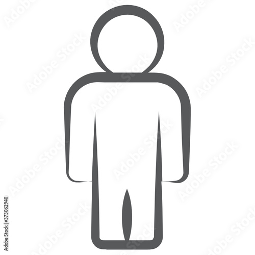 
Male human avatar, person line icon
