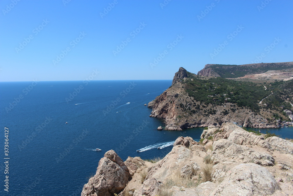 Beautiful views of the Black Sea Balaklava Sevastopol