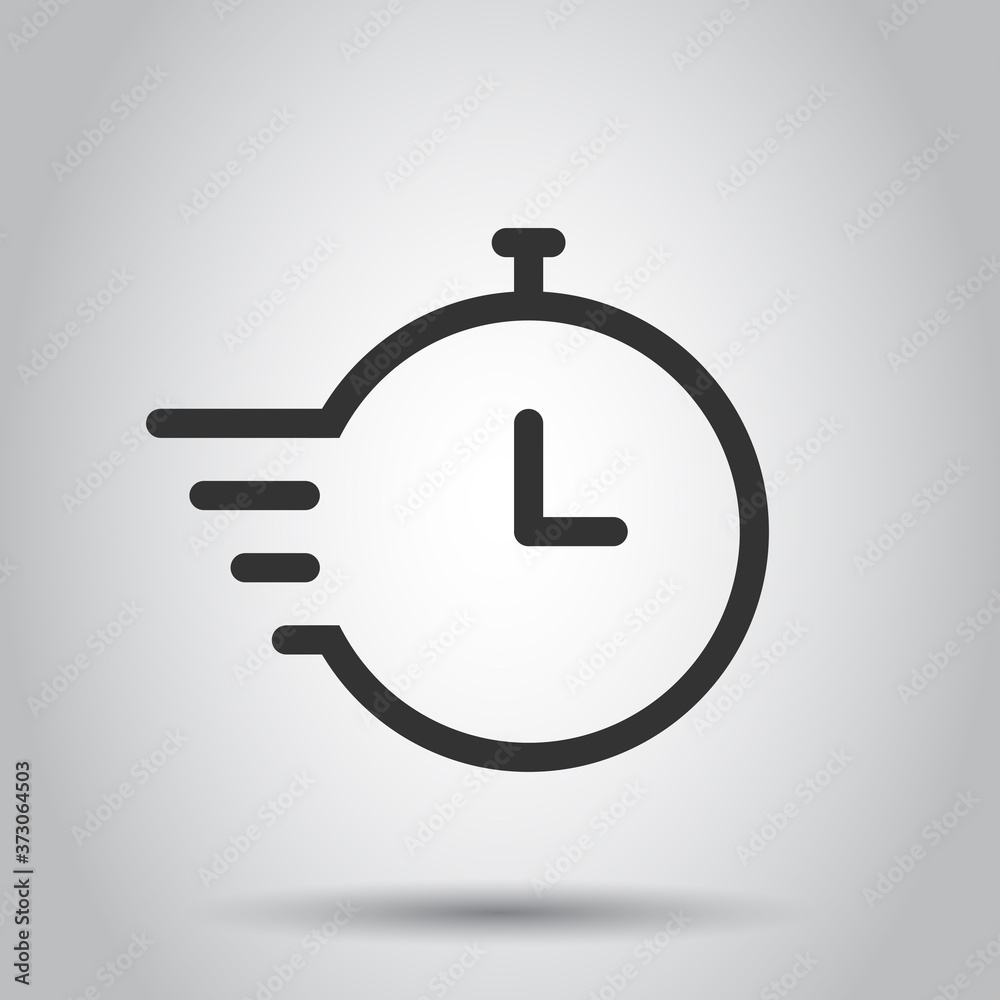 Recovery icon in flat style. Repeat clock vector illustration on white isolated background. Rotation time business concept. Recovery icon in flat style. Repeat clock vector illustration on white isolated background. Rotation time business concept.