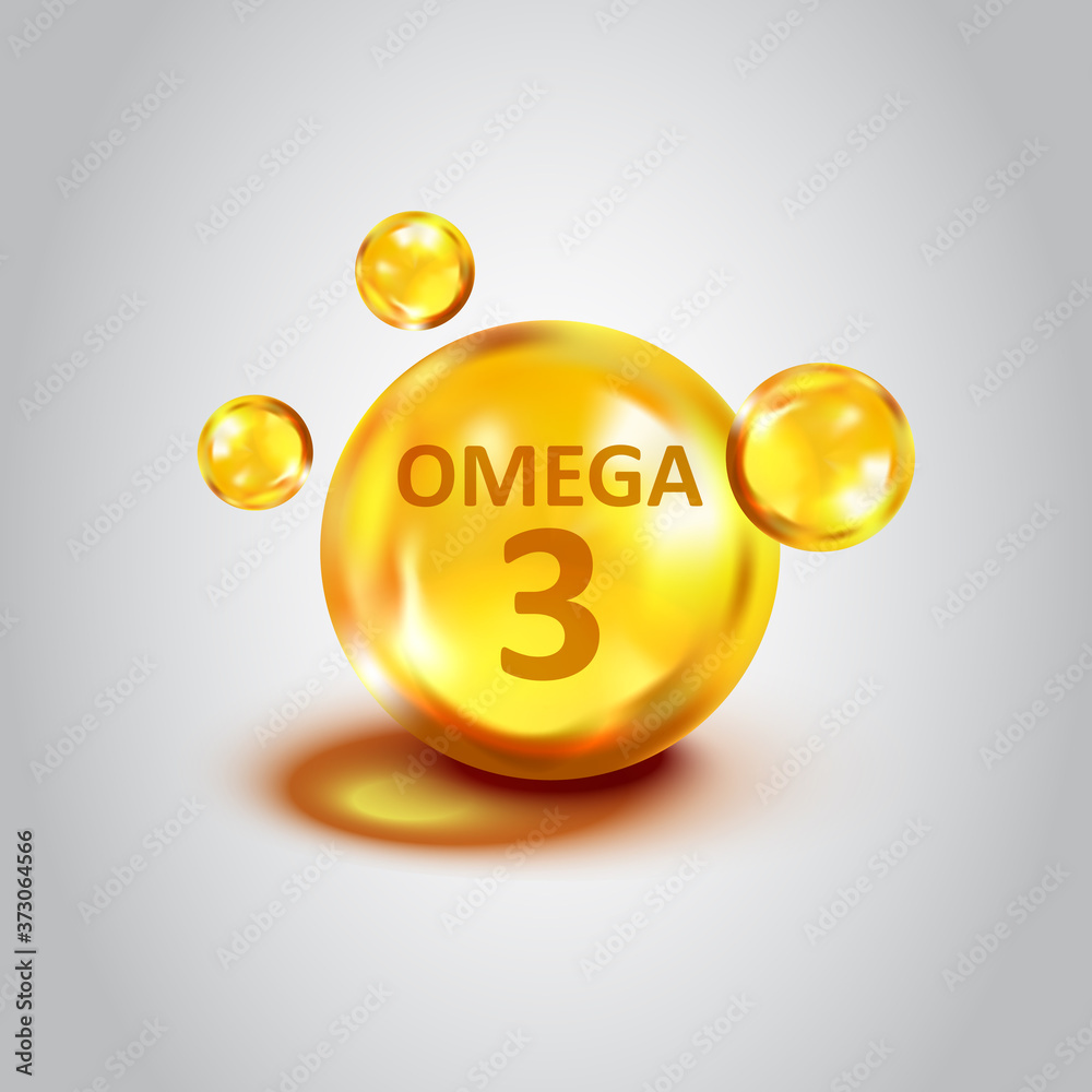 Omega 3 icon in flat style. Pill capsule vector illustration on white  isolated background. Organic vitamin nutrient oil fish business concept.  Stock Vector | Adobe Stock