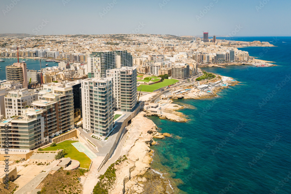 Fototapeta premium Aeriel View of Tigne Point
