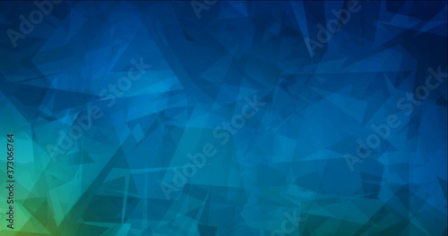 4K looping dark blue, green video with polygonal shapes. Holographic abstract video with gradient. Clip for mobile apps. 4096 x 2160, 60 fps. Codec Photo JPEG.