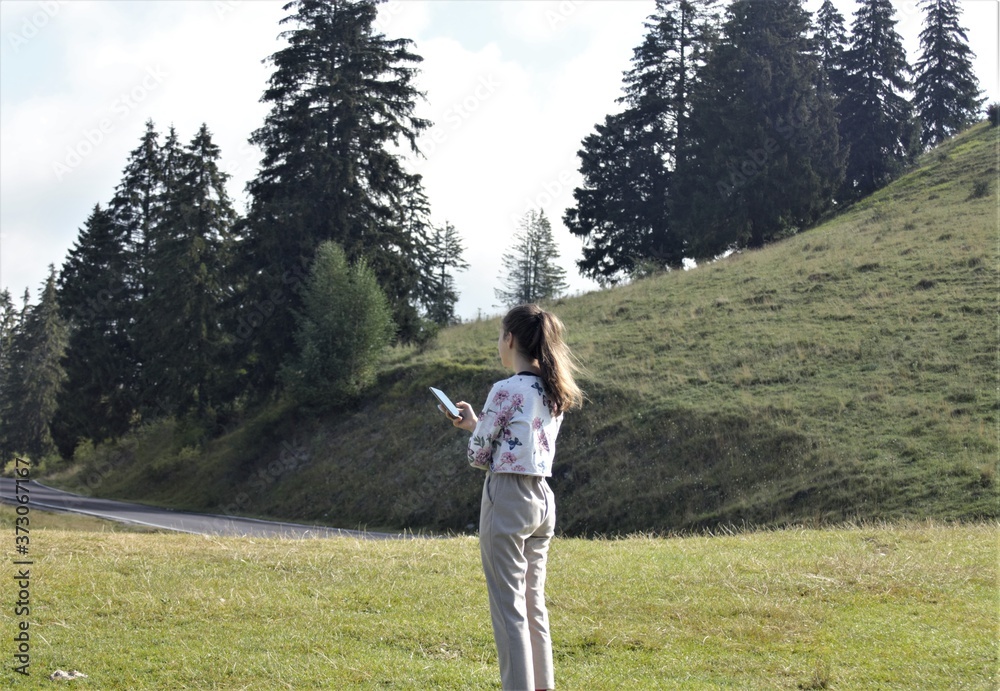 Fototapeta premium Peoaple on the Mountain Travel