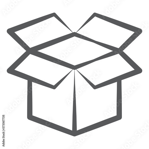 
An icon of cardboard, parcel in editable style 
