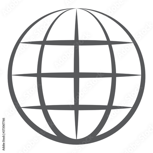 
Third planet of the solar system, earth linear vector style 
