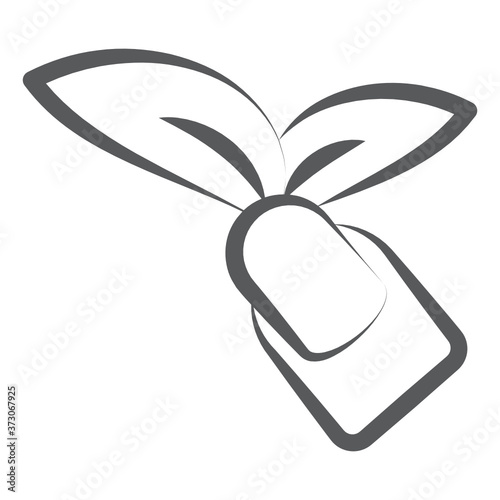 
Finger with leaves depicting plucking leaves vector 
