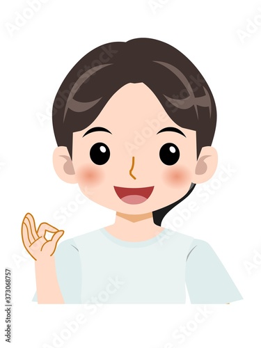 爽やかな服装のスカートの女の子