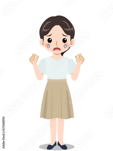 爽やかな服装のスカートの女の子