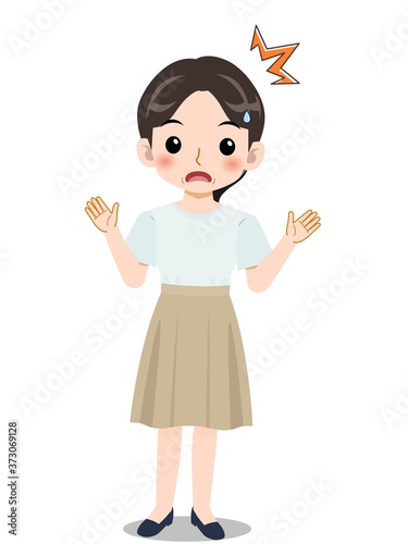 爽やかな服装のスカートの女の子