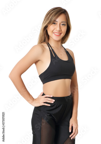 asian woman in sportwear