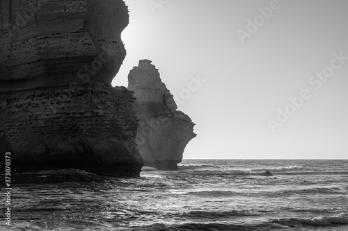 Rock formations along Great Ocean Road photo