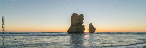 Rock formations along Great Ocean Road photo